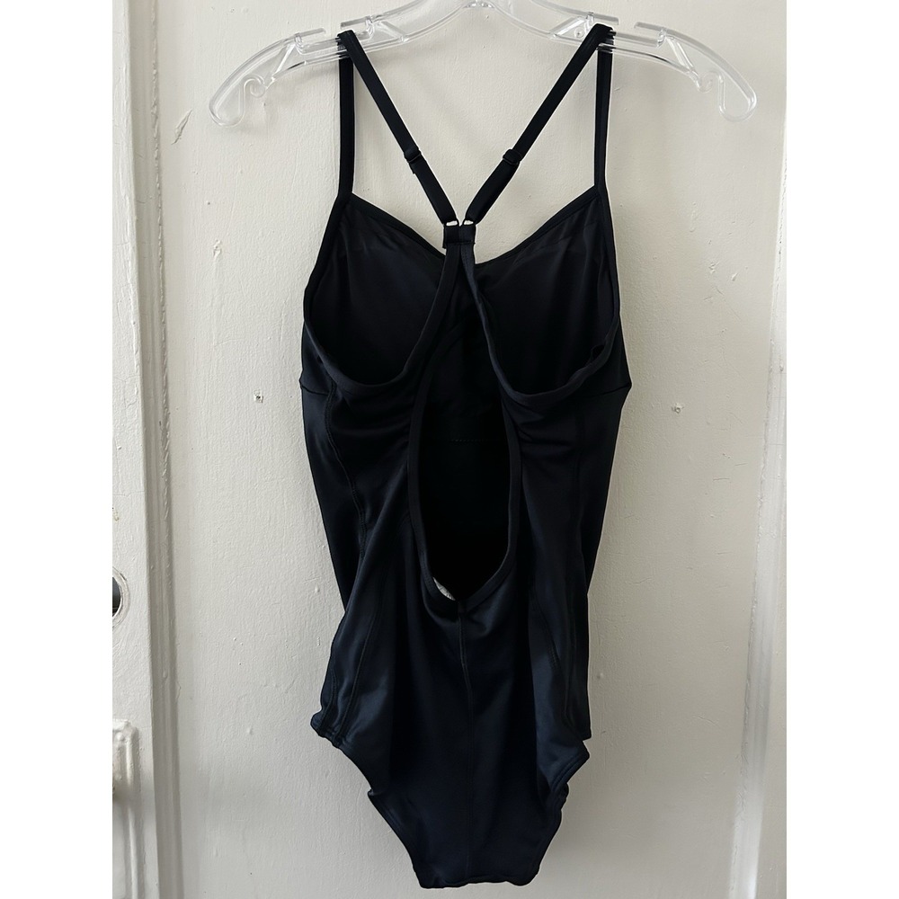 Baleaf Womens One Piece Swimsuit Black UPF 50+ Adjustable Crossback Training 36 - Picture 6 of 6